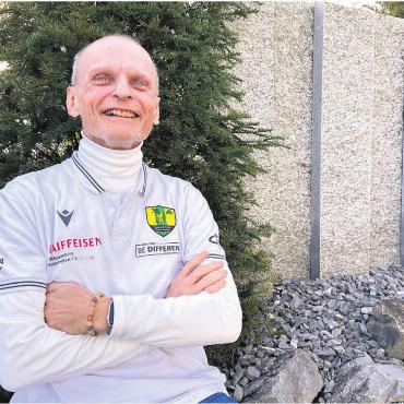 «Unbezahlbar» - Jürg Mauberger (aus Zufikon) vom FC Mutschellen 
sagt zu seiner Nomination beim AFV-Award: «Gewonnen habe ich sowieso schon.» Im letzten Jahr 
siegte in dieser Kategorie Wilfried «Shorty» Heller vom FC Muri. 
Bild: Stefan Sprenger