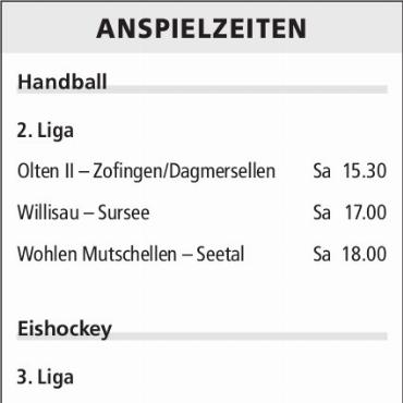 ANSPIELZEITEN