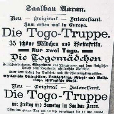 Wie funktioniert Rassismus? - Früher durchaus üblich: Plakat für eine Völkerschau im Saalbau Aarau.