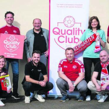 FCB feiert Auszeichnung - Der FC Bremgarten ist stolz darauf, ein «Quality Club» zu sein. Bild: zg