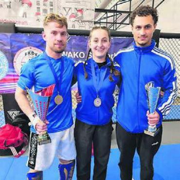 Einmal Gold und zweimal Silber - Die drei Wohler Medaillengewinner (von links): Roy Cipriano, Alessia Ciaco und Silvio Pace. Bild: zg