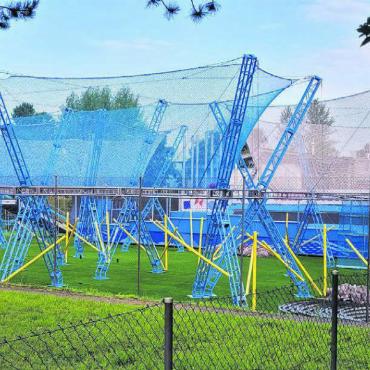 Wohlen auf Landkarte gebracht - Der Grossteil der neuen Geräte steht bereits, nun liegt auch das Baugesuch auf. Auf den früheren Tennisplätzen im Rigacker entsteht eine neue Freizeitanlage mit drei unterschiedlichen Angeboten. Bild: Chregi Hansen