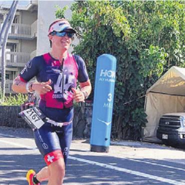 Kämpferin ohne Grenzen - Leidenschaftliche Triathletin: Cécile Treier. Bild: zg