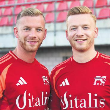 Doppelte Burkard-Power - Kaum auseinanderzuhalten, obwohl sie keine Zwillinge sind: Fabian (links) und Jan Burkard.