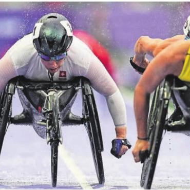 Bronze in Indien - Letztes Jahr schrammte Patricia Eachus-Keller (links) an den Paralympics in Paris in zwei Disziplinen noch knapp an einer Medaille vorbei. Jetzt gab es in New-Delhi ihre erste WM-Medaille. Bild: Freshfocus