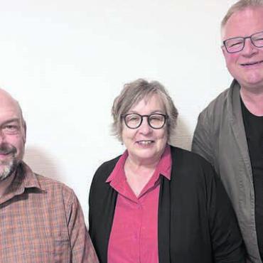 Weiterhin mit einem Co-Präsidium - Die zurückgetretene Marianne Keusch, flankiert von den Co-Präsidiums-Mitgliedern Patrick Schmid (links) und Rolf Küng. Bild: wam