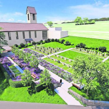 Wo man beerdigt werden möchte - So könnte der Friedhof in Aristau dereinst aussehen, wenn die bestehende geometrische Form der Wege auf dem Areal beibehalten wird. Bild: zg