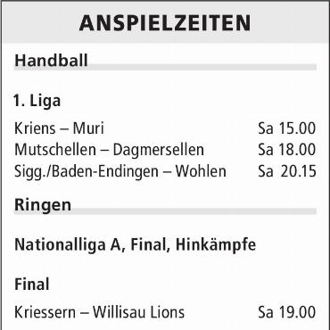 ANSPIELZEITEN