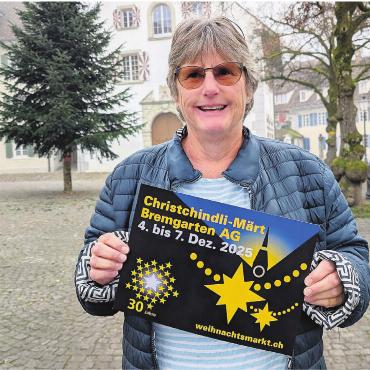 Weihnachtliches Jubiläum - Christchindli-Märt-Präsidentin Sabina Glarner freut sich auf die Jubiläumsausgabe ihres Marktes. 
Bild: Marco Huwyler