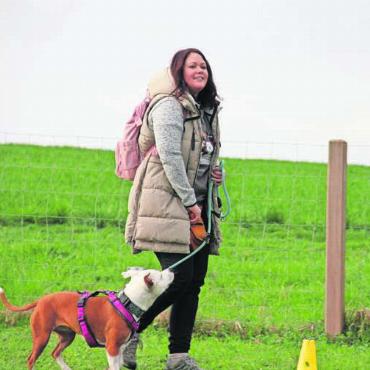 Ein Herz für Listenhunde - Régine Lüthy ist eine «Pflegestellenversagerin» und hat die Amstaff-Mix-Hündin Fay gleich selber behalten.