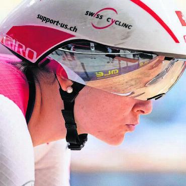 Der Titel-Hattrick - Michelle Andres an der EM 2023 in Grenchen. An gleicher Stelle hat sie sich jetzt drei Schweizer-Meister-Titel erkämpft. Ihre Chancen, für die diesjährige EM selektioniert zu werden, hat sie damit ebenfalls enorm gesteigert. Bild: Freshfocus