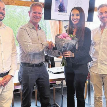 Wechsel im Vorstand - Ein Gesicht wurde aus dem Vorstand verabschiedet, ein neues willkommen geheissen, von links: Sacha Wernli, Benjamin Brander, Vivienne Huber, Michel Schlatter. Bild: zg