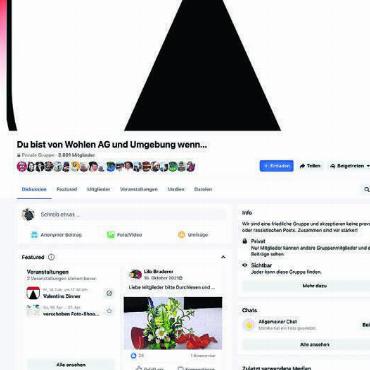 Ewiger Kampf gegen Werbung - So präsentiert sich die Facebook-Gruppe am Montagmorgen. Und einmal mehr musste Lilo Bruderer einen Werbeeintrag bemängeln. Bild: Screenshot