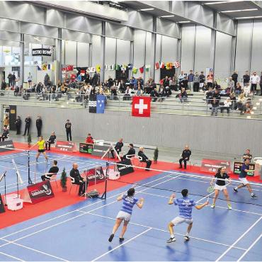 Das Badminton-Mekka - Nach den nationalen Elite-Meisterschaften 2022 und 2023 ist die Burkertsmatt in Widen erneut Gastgeber-Ort von Schweizer Meisterschaften, dieses Mal im Nachwuchsbereich. Bild: zg