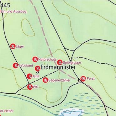 «Tag für alle» und den Wald - Die Situation beim Erdmannlistein: Zwischen Bahnlinie und «Torbemoos» wird einiges geboten. Bild: pd