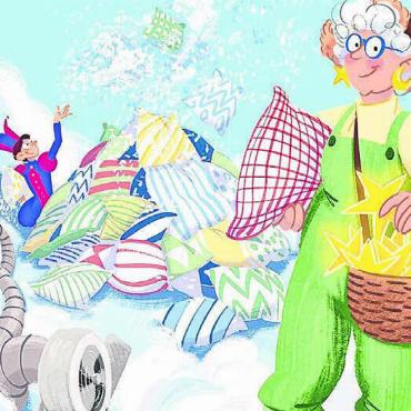 Charmant-witzige Neuinszenierung - Frau Holle und ihre Wetterfabrik. Bild: zg