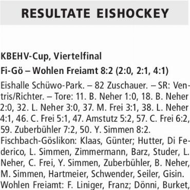 RESULTATE EISHOCKEY