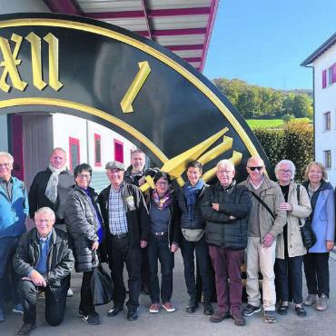 Stadtführercrew bildete sich weiter - Die Stadtführer besuchten das Turmuhrenmuseum in Triengen. Bild: ug