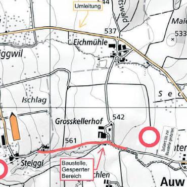 Verkehr in Beinwil wird umgeleitet
