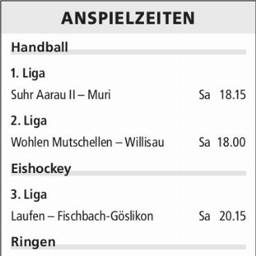 ANSPIELZEITEN