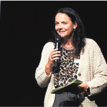 Kompass und Navigation für den Alltag - Die Co-Geschäftsleitung zeigte auf, wie der VJF in die Zukunft geführt wird. Im Bild Karin Stoll.