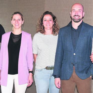 Frischer Elan – neue Ziele - Mit einem kompletten und gestärkten Vorstand geht der Hagewo in die Zukunft (von links): Generoso Chechele, Nadine Stöckli, Janine Richard, Fabrice Müller (Präsident) und Simon Huwiler. Bild: Daniel Marti