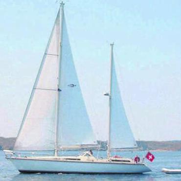 Mit Samantha um die Welt - Die Segeljacht wurde nach dem ersten Enkelkind benannt: Samantha. Bild: zg