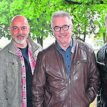 Wieder kompakter feiern - Sie freuen sich als Teil des 17-köpfigen Organisationskomitees auf ein tolles Zufikerfäscht: (v. l.) Giovanni Soricelli, Andy Juchli, Daniel Juchli und Renato Rocchinotti.
