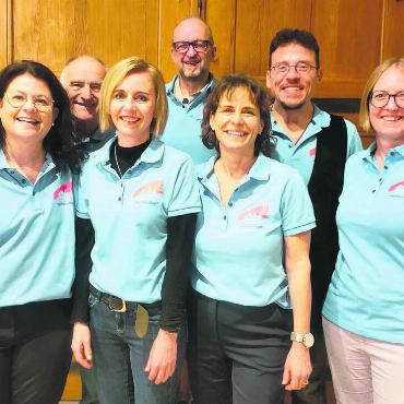 «Freude und Engagement bleiben» - Der neue BT-Vorstand (von links): Claudia Bamert, Tschösy Meier, Sonja Schneiderbauer (neu, Co-Präsidentin), Ralph Nikolaiski (neu), Ruth Meier (Co-Präsidentin), Franky Weber und Sarina Kaufmann-Bucher (neu). Bild: Marco Huwyler