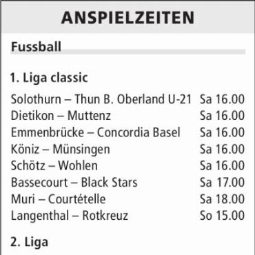 ANSPIELZEITEN