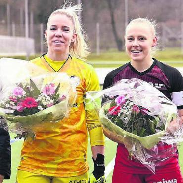 Freiämter Frauenfussballfest - Das Freiämter Quartett (v. l.): Lynn Häring, Laura Schneider, Michelle Stierli, Donika Deda. Bild: awa