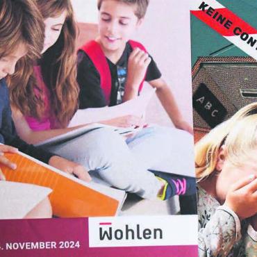 Wie viele Provisorien wären nötig? - Mit Abstimmungszeitung und Flyer des Ja-Komitees wurden dem Stimmvolk etliche Informationen geliefert. Bild: dm