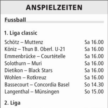 ANSPIELZEITEN