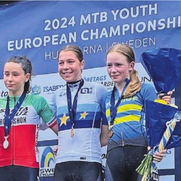 Grösster Erfolg in junger Karriere - Shana Huber wird neue Jugend-Europameisterin im Cross-Country. Bilder: zg