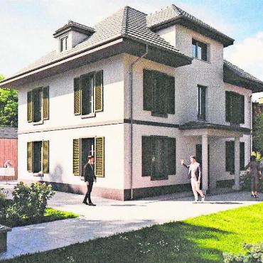1,5 Millionen fürs Zivilstandsamt - Ein klarer Mehrwert: So soll künftig der Haupteingang der Liegenschaft Bünzstrasse 3 mit dem Regionalen Zivilstandsamt Wohlen aussehen.