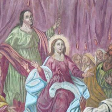 Einblicke in den Wissensschatz - Ein Versehen der Restauration: Maria hat am Kirchenhimmel drei Hände.