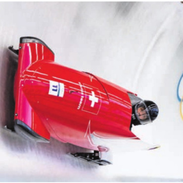 Vielversprechender Start - Melanie Hasler beim Monobob-Training an den Olympischen Spielen. In den ersten beiden Läufen konnte sie überzeugen. Bild: Freshfocus