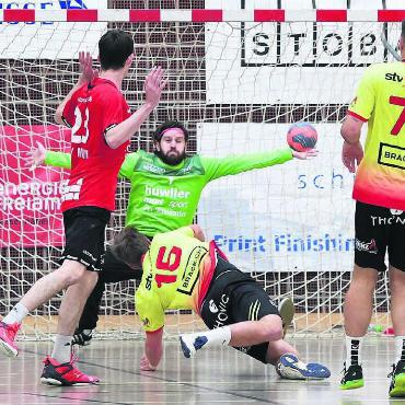 Debakel nach der Pause - Goalie Ursin Schleiss war gegen Willisau einer der wenigen Murianer, die ihre Leistung abrufen konnten. Bild: tvm