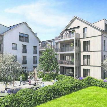 Viele wertvolle Details - Das Neubauprojekt «Bündten» vereint ästhetische Glanzpunkte mit nachhaltigen Wohnkonzepten. Bild: zg