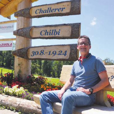 Auf Kurs für Ausnahmezustand - Der OK-Präsident ist voller Vorfreude auf die Challerer Chilbi: Marcel Hohl. Bild: Annemarie Keusch