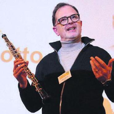 Mit Disziplin zum Erfolg - Renato Bizzotto nahm seine Oboe mit.