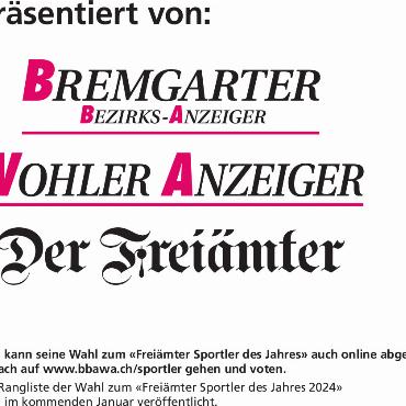 Freiämter Sportler des Jahres