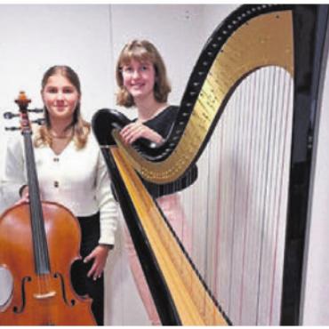 Besinnliches Konzert zur Adventszeit - Solisten sind Alexandra Aregger (Cello) und Angela Meienberg (Harfe) .
