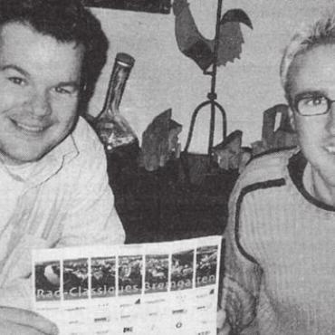 Premiere mit einem der schnellsten Radfahrer im Land - Rad-Star Alex Zülle (rechts) kommt im Sommer an die 1. Rad-Classiques Bremgarten. Sehr zur Freude von Marco Canonica. Bild: Archiv
