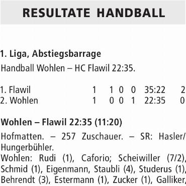 RESULTATE HANDBALL
