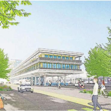 «Alles hängt zusammen» - So könnten der neue Busbahnhof und die Zürcherstrasse frühestens 2030 aussehen. Bilder: Sabrina Salm / zg