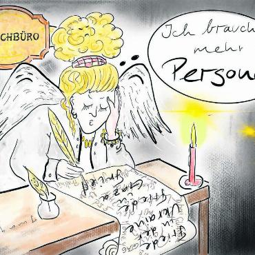 Das Christkind im Stress - Bild: Etschgi