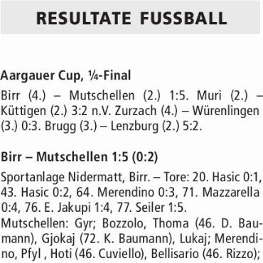 RESULTATE FUSSBALL