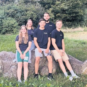 Geprägt von vielen Meilensteinen - Das Fest-OK (v. l.): Nadine Louis, Sharon Isler, Louis Weiss, Marco Caligiuri, Tim Frey. Es fehlt: Celine Koch.