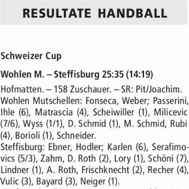 RESULTATE HANDBALL